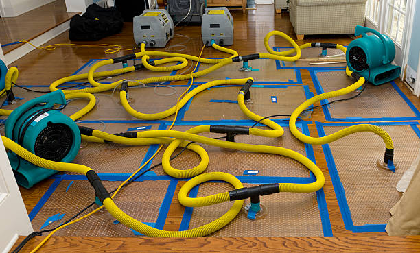 Professional Flood Damage Restoration technician working in Middletown, MO